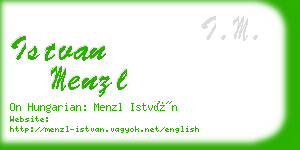 istvan menzl business card